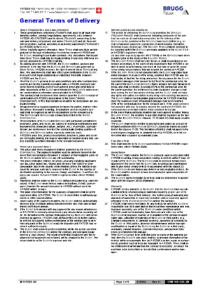 General Terms of Delivery 