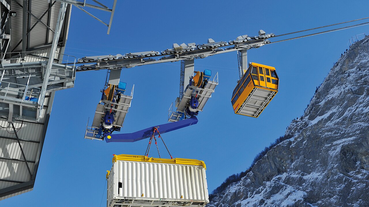 Schwerlastseilbahn Linth-Limmern