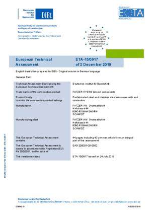 CE-EOTA Certificate